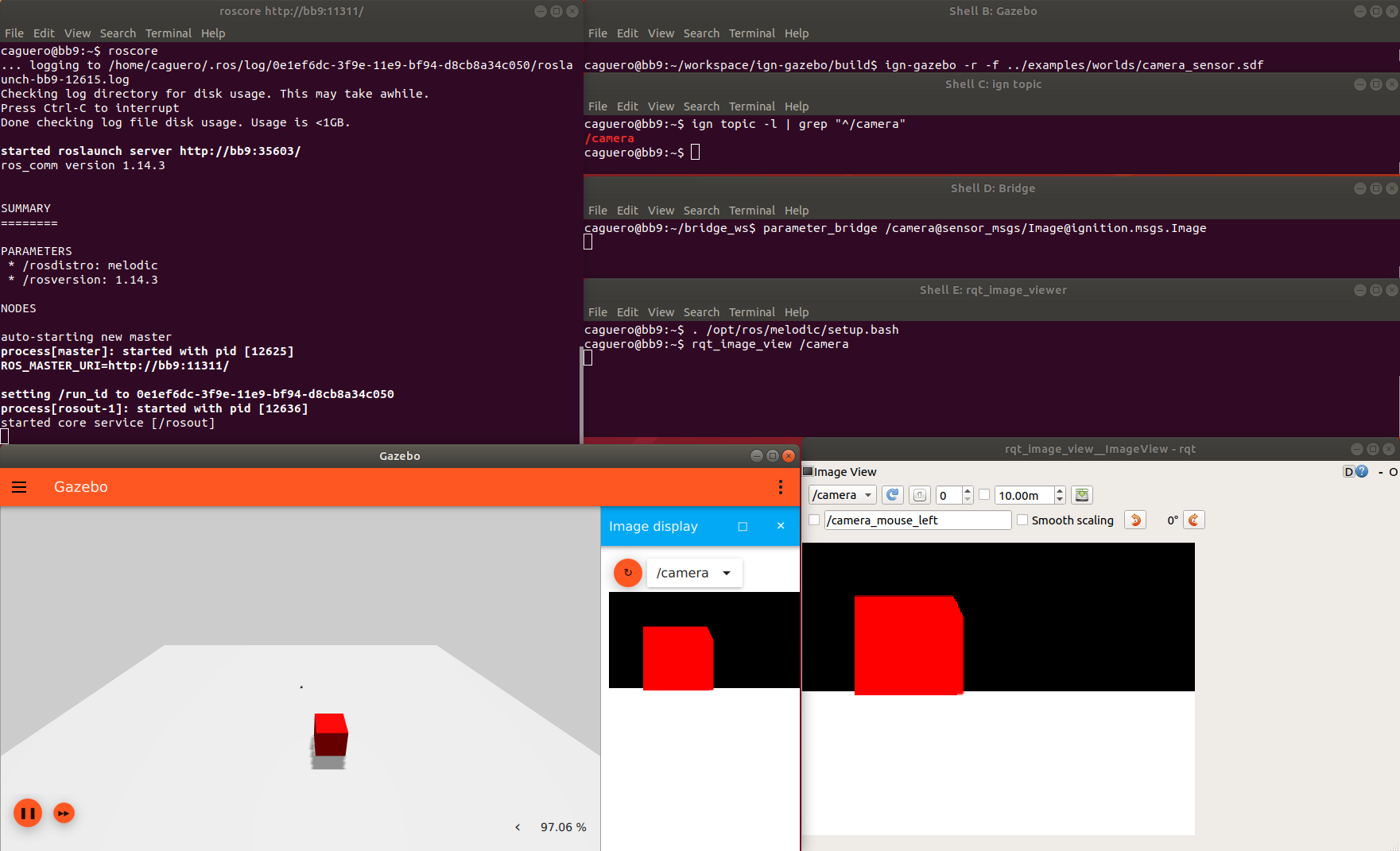 Ignition Transport images and ROS 1 rqt