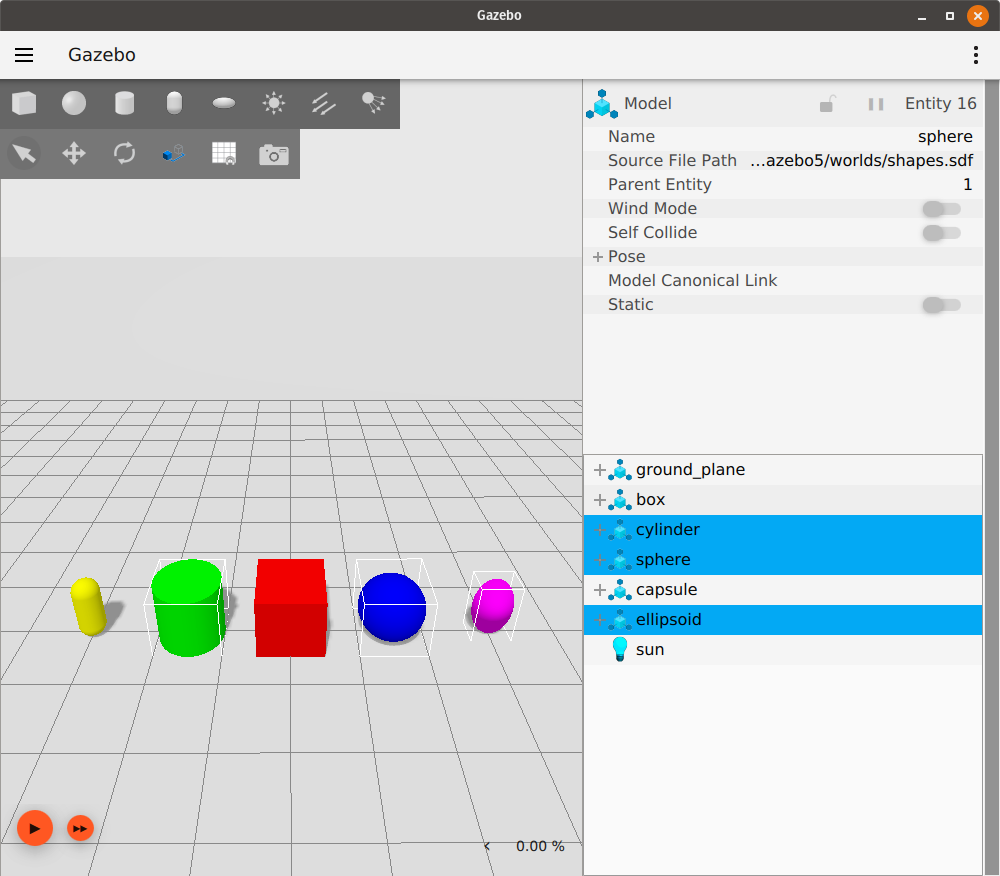 Selecting multiple entities from the entity tree